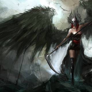Angel woman wallpaper