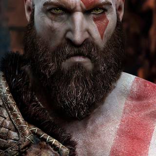 Kratos face wallpaper