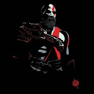 Kratos face wallpaper