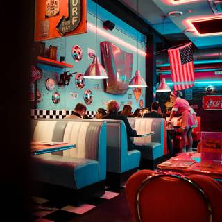 American diner wallpaper