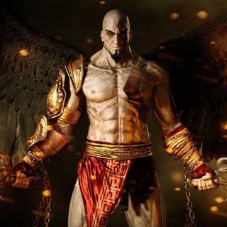 Kratos face wallpaper