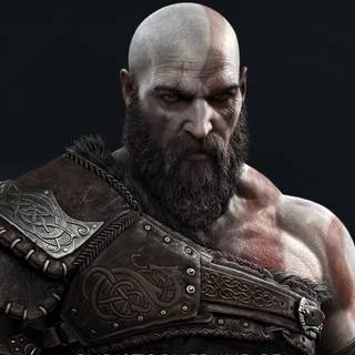 Kratos face wallpaper