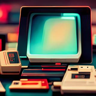 Vintage tech wallpaper