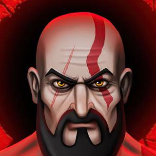 Kratos face wallpaper