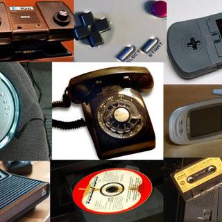 Vintage tech wallpaper