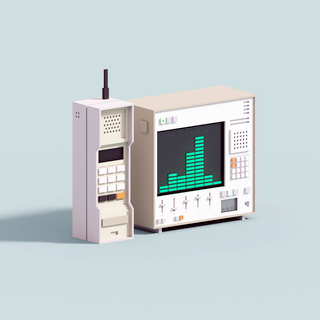 Vintage tech wallpaper