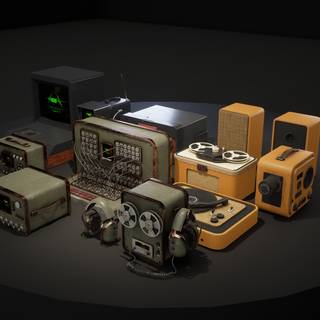 Vintage tech wallpaper