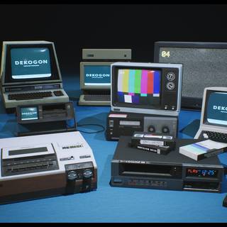 Vintage tech wallpaper