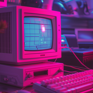 Vintage tech wallpaper