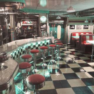 American diner wallpaper