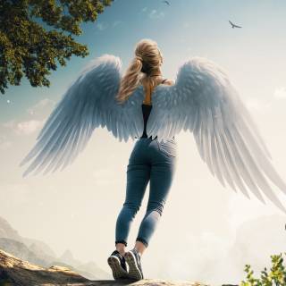 Angel woman wallpaper
