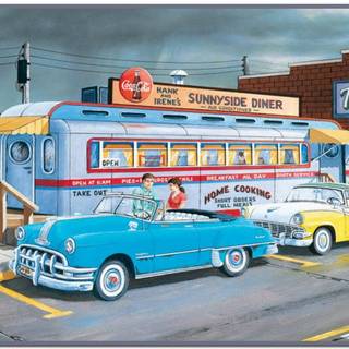 American diner wallpaper