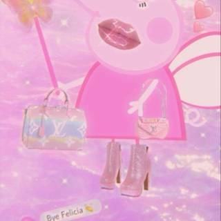 Preppy pig wallpaper