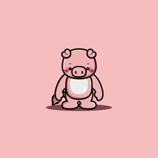 Preppy pig wallpaper