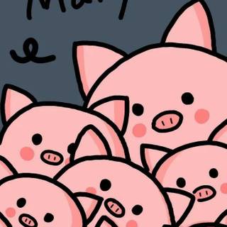 Preppy pig wallpaper