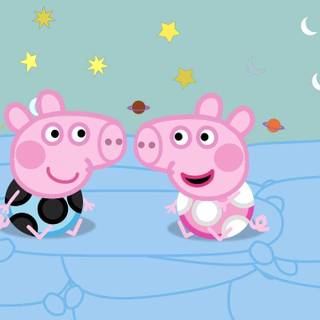 Preppy pig wallpaper