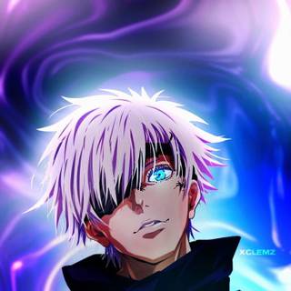 Anime purple and white wallpaper