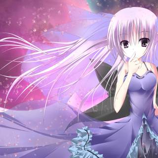 Anime purple and white wallpaper