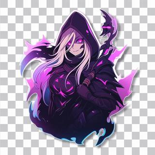 Anime purple and white wallpaper