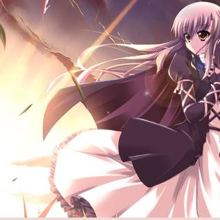 Anime purple and white wallpaper