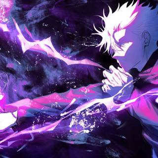 Anime purple and white wallpaper