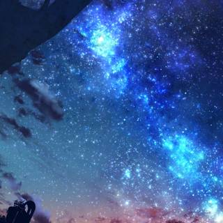Anime night sky phone wallpaper