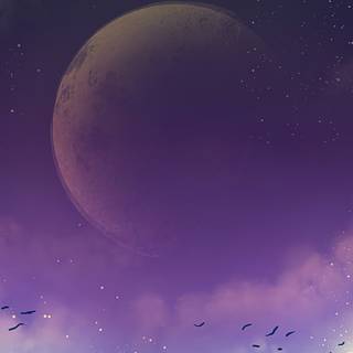 Anime night sky phone wallpaper
