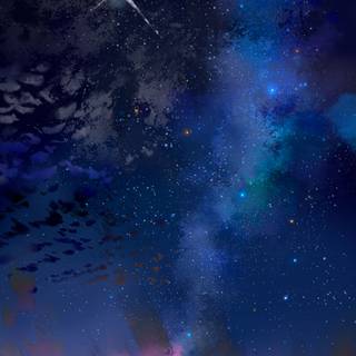 Anime night sky phone wallpaper