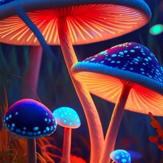 Mushrooms phone wallpaper