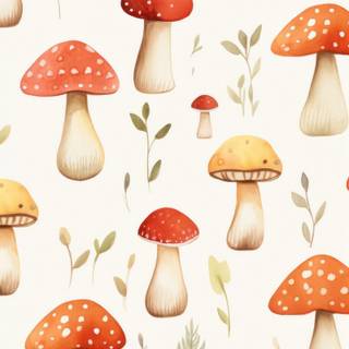 Mushrooms phone wallpaper