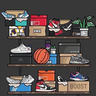 iPhone sneakers wallpaper