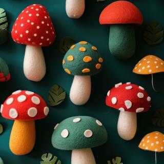 Mushrooms phone wallpaper