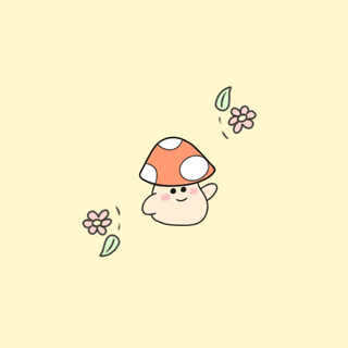 Cute mushroom desktop wallpaper