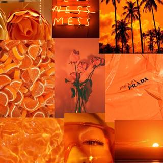 Orange aesthetic phone wallpaper
