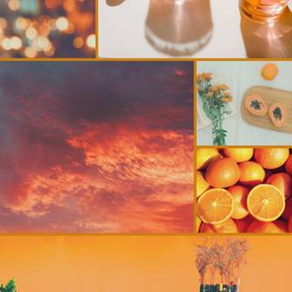 Orange aesthetic phone wallpaper