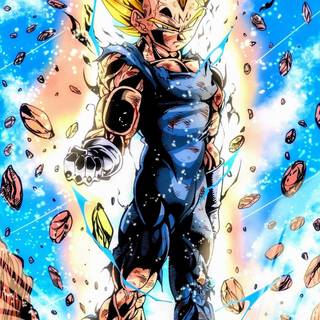 Majin Vegeta phone wallpaper