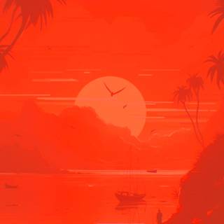 Orange aesthetic phone wallpaper