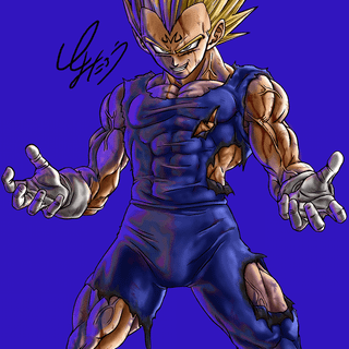 Majin Vegeta phone wallpaper