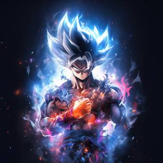 Goku powering up wallpaper