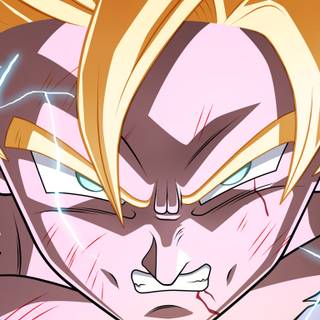 Goku powering up wallpaper