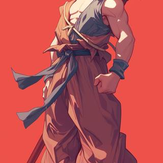 Goku powering up wallpaper