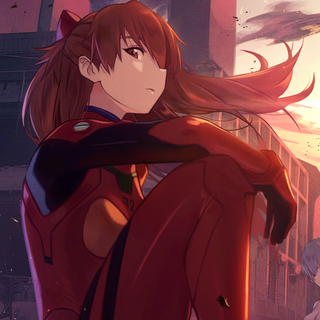 Asuka Evangelion 4k phone wallpaper