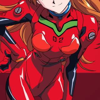 Asuka Evangelion 4k phone wallpaper