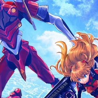 Asuka Evangelion 4k phone wallpaper