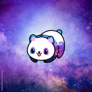 Kawaii space anime bear wallpaper