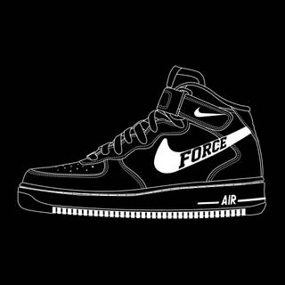 All white Nike Forces wallpaper