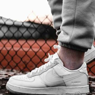 All white Nike Forces wallpaper