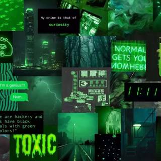 Neon green aesthetic laptop wallpaper