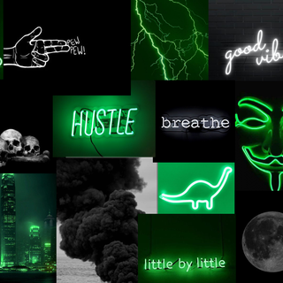 Neon green aesthetic laptop wallpaper