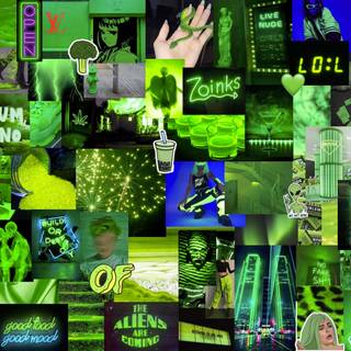 Neon green aesthetic laptop wallpaper